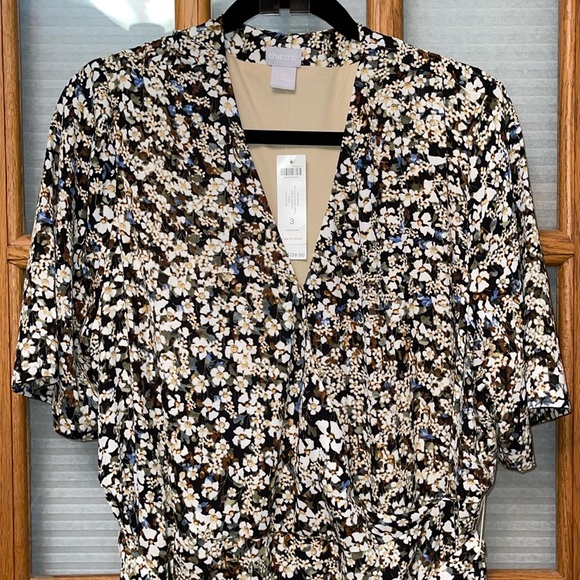Chico's Dresses Nwt Chicos 3 Wrap Midi Floral Dress Poshmark